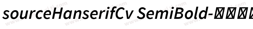sourceHanserifCv SemiBold字体转换